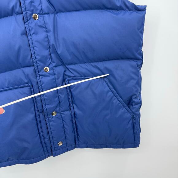 Vintage Sherpa by Crawford House Men's Down Filled Puffer Vest Blue Size Large - Picture 7 of 7